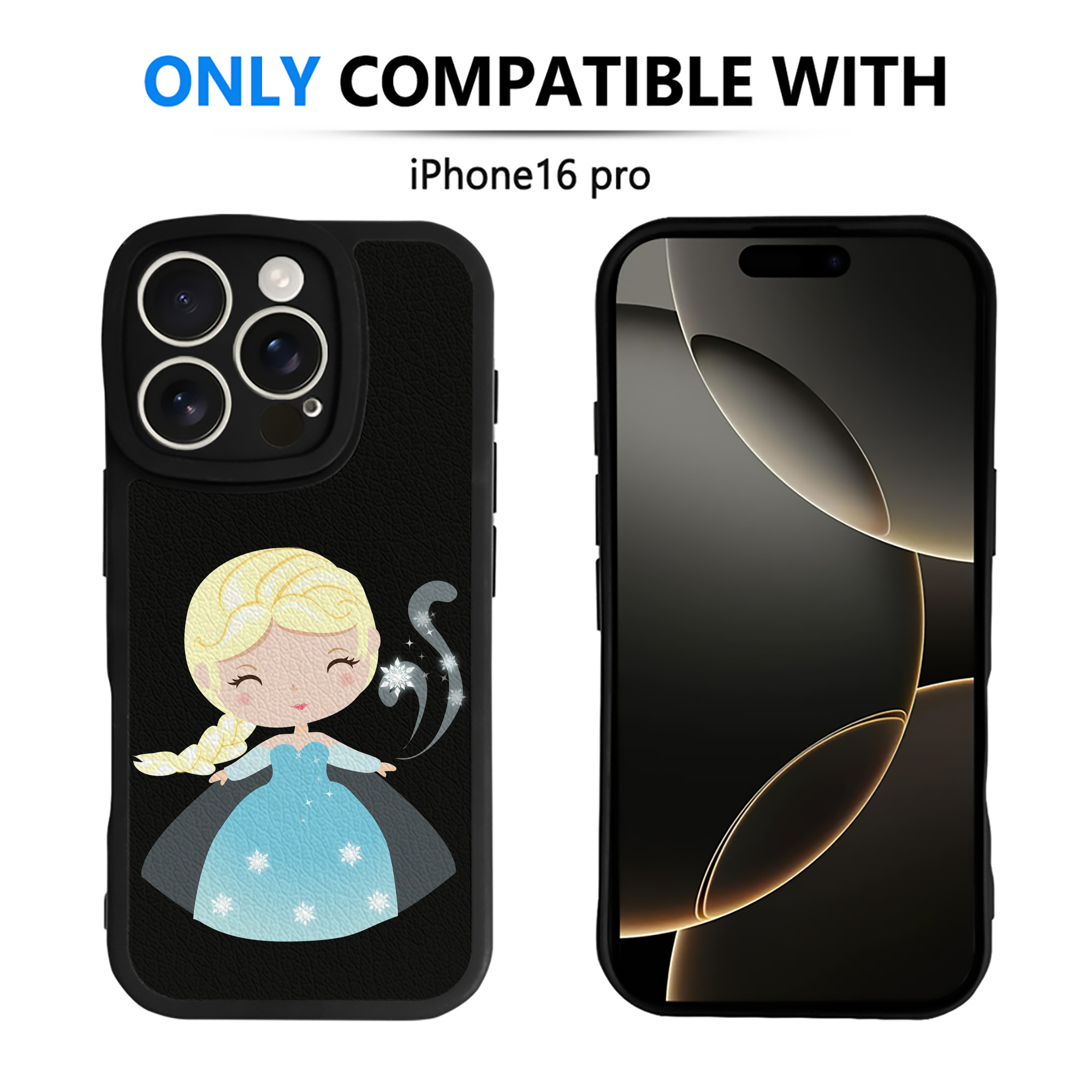 （画像用） アナと雪の女王 アンナ エルサ Frozen Anna Elsa 【iPhone 16シリーズ対応】シリコンスマホケース（レザー調） 材質：シリコン